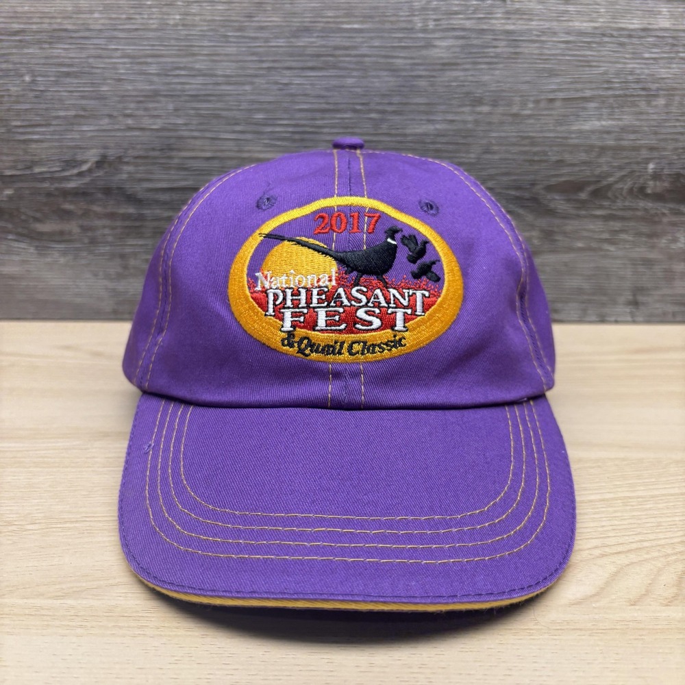 Pheasants Forever Hat Cap Strap Back One Size Purple 2017 Pheasant Fest Mens